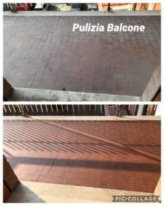 Pulizia Balcone Prima e Dopo